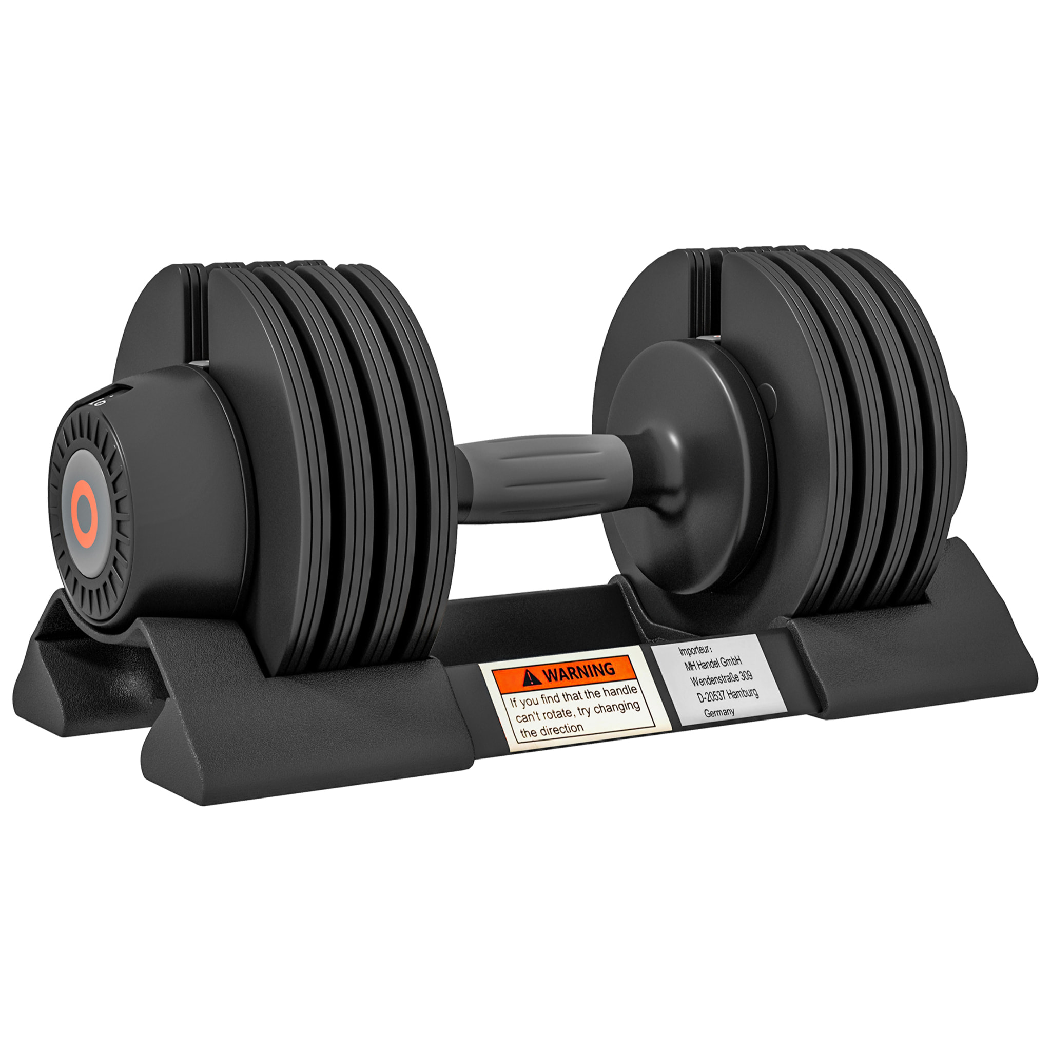 Mancuerna Ajustable 4 en 1 10 kg, Pesas y Mancuernas, Ajuste Rápido de Peso, con Base de Almacenamiento y Mango Antideslizante, para Entrenamiento en Casa Gimnasio
