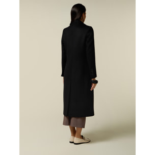 Oltre - Cappotto lungo misto lana - Nero