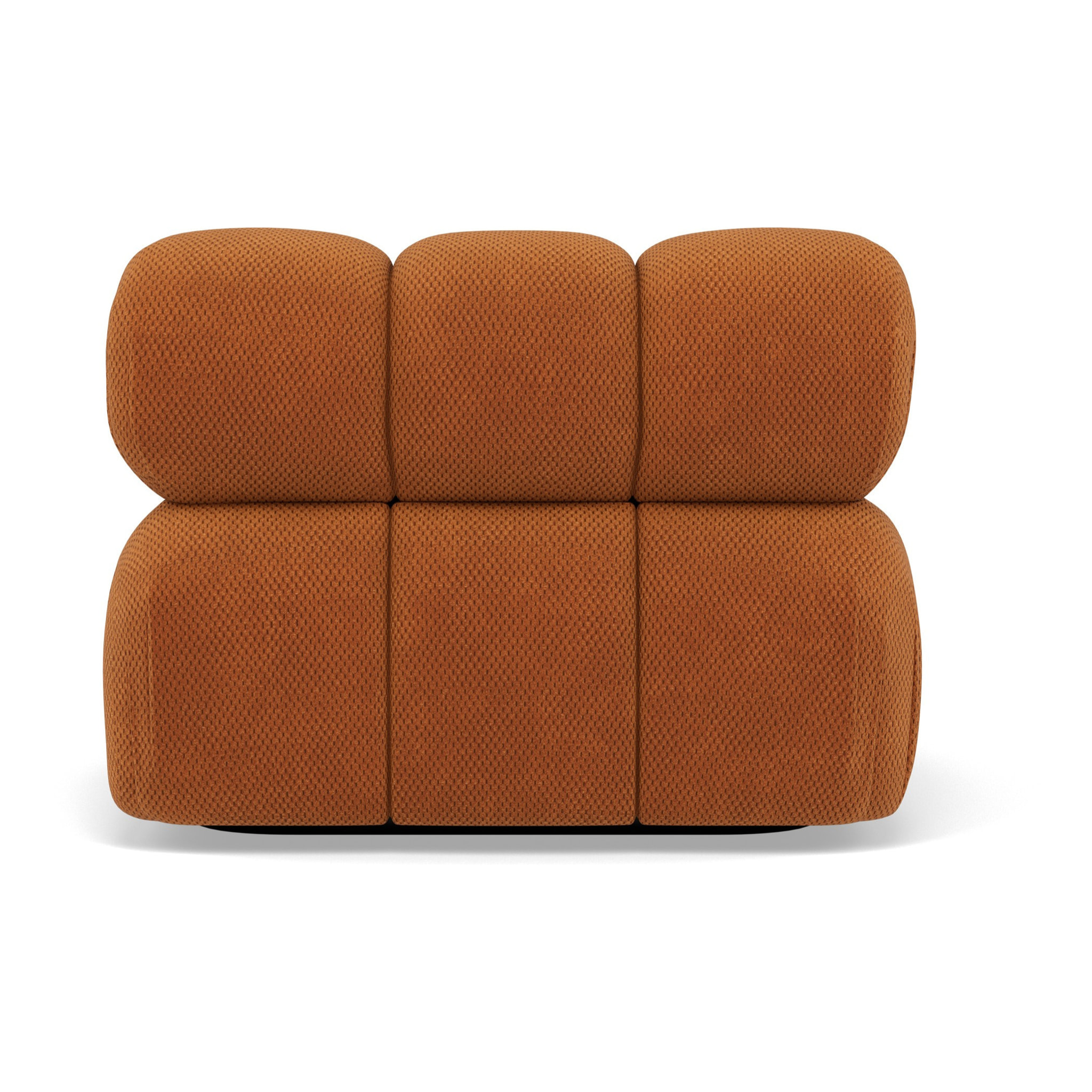 Ruby - module d'assise gauche en velours texturé - Terracotta