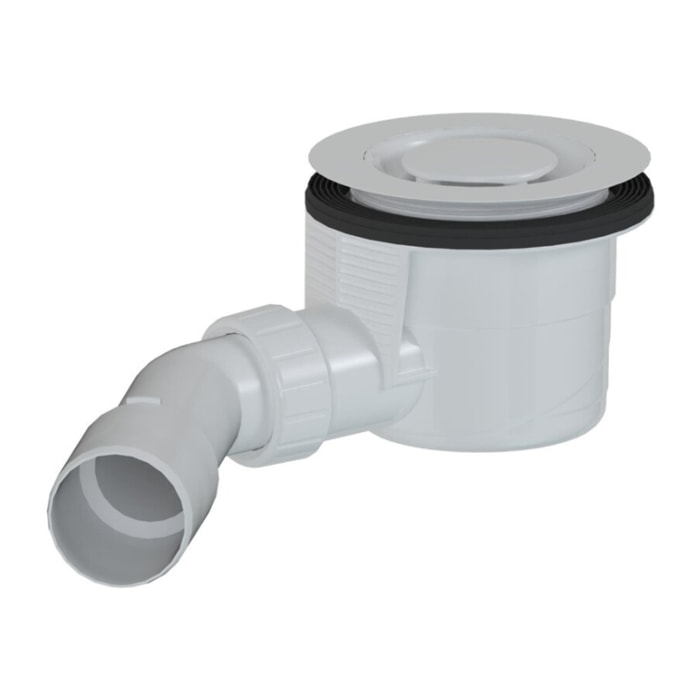 Siphon design pour receveur de douche 90 x 40/50m, couvercle blanc (E90KOB)