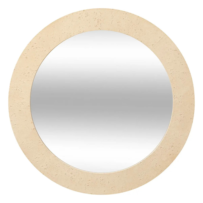 Miroir mural Anaya beige D78cm