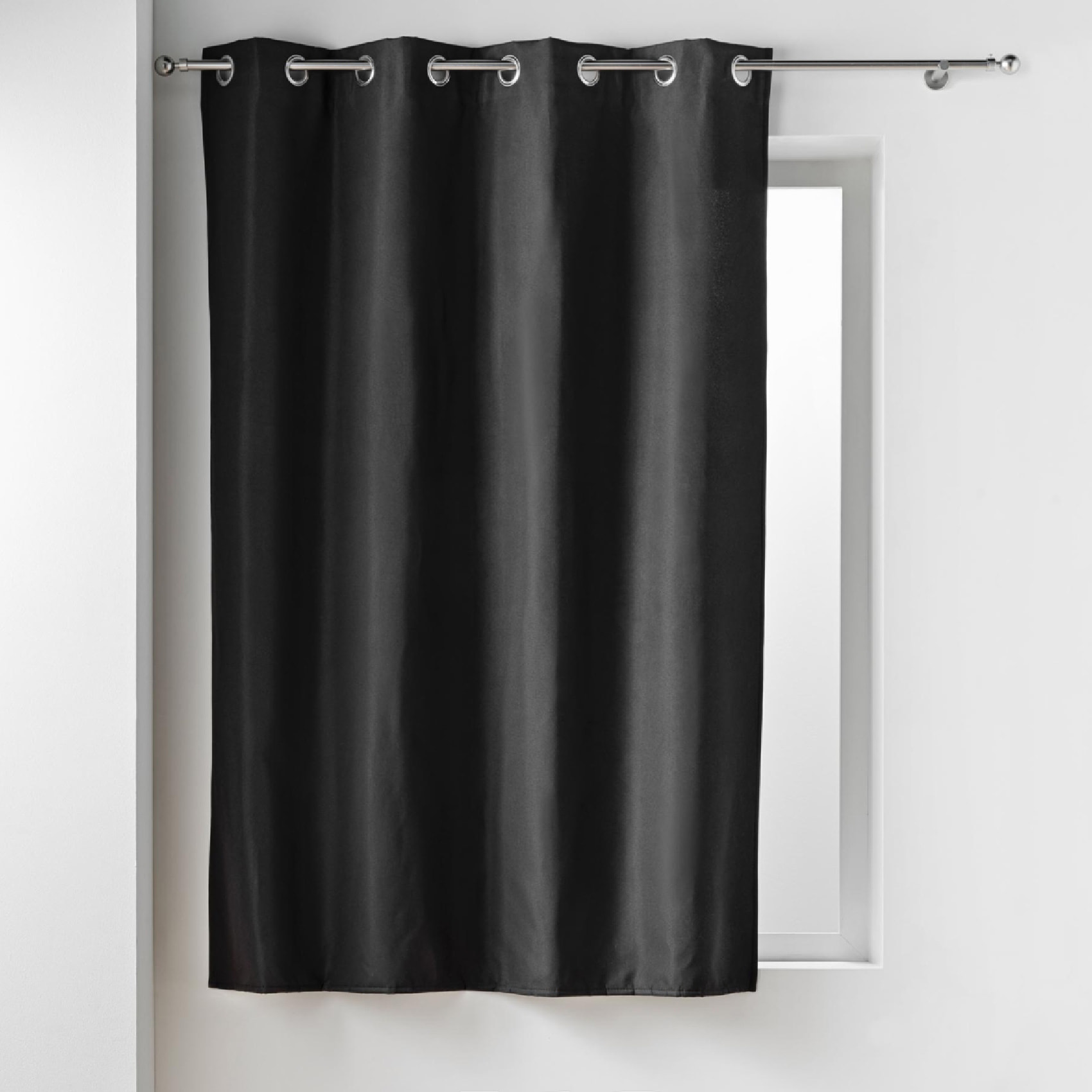 Rideau court isolant thermique - Noir