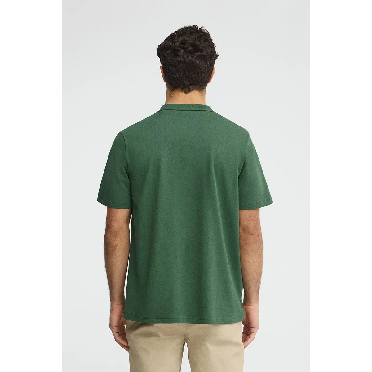 Maglietta verde bottiglia a maniche corte e ricamo Rigby Go