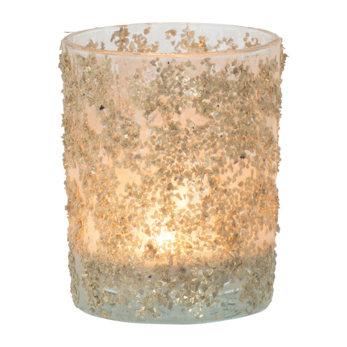 J-Line photophore Paillettes - verre - champagne - large