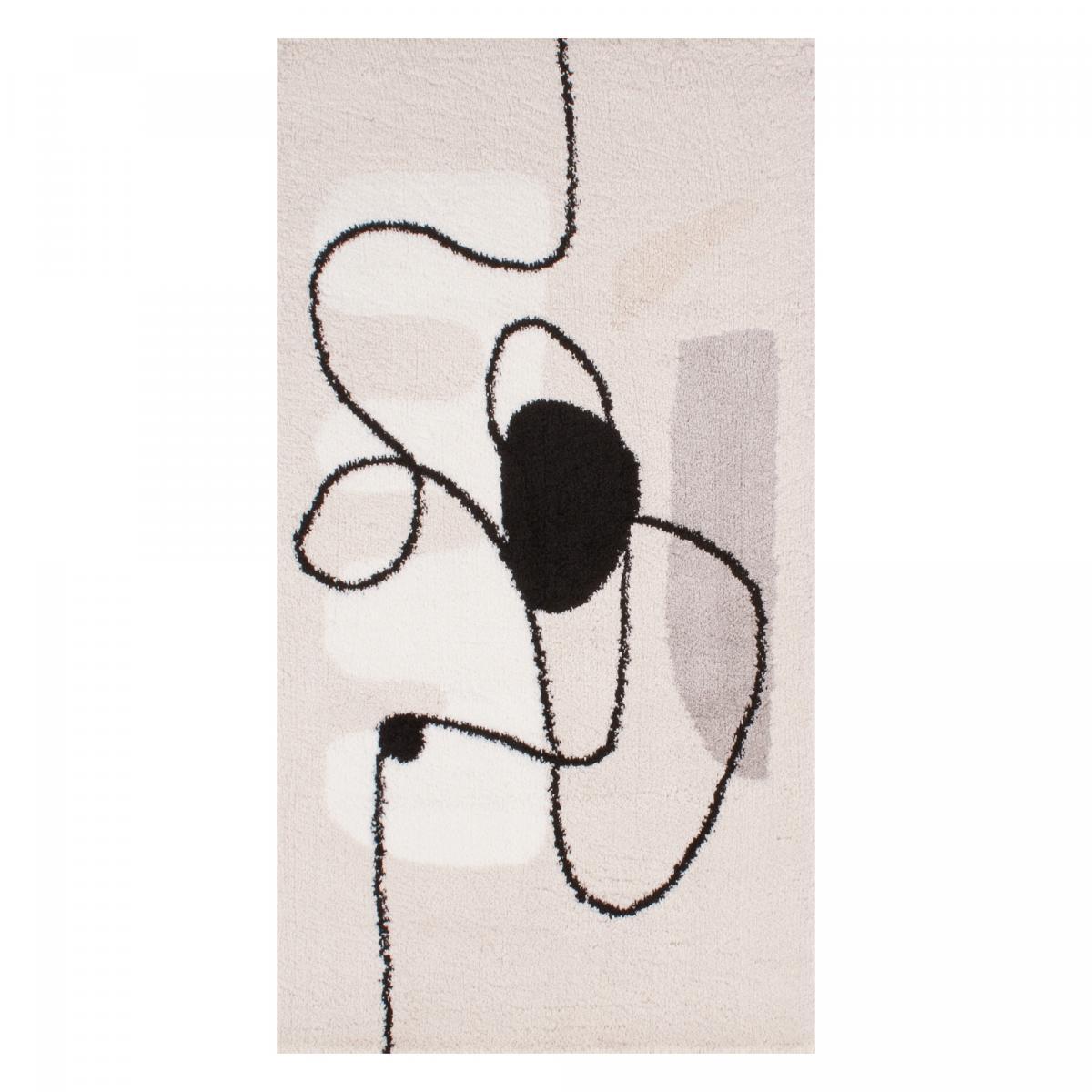 Tapis shaggy tissé motif géométrique MINE