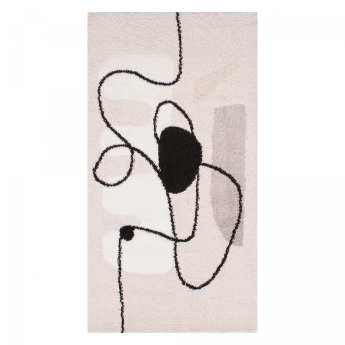Tapis shaggy tissé motif géométrique MINE
