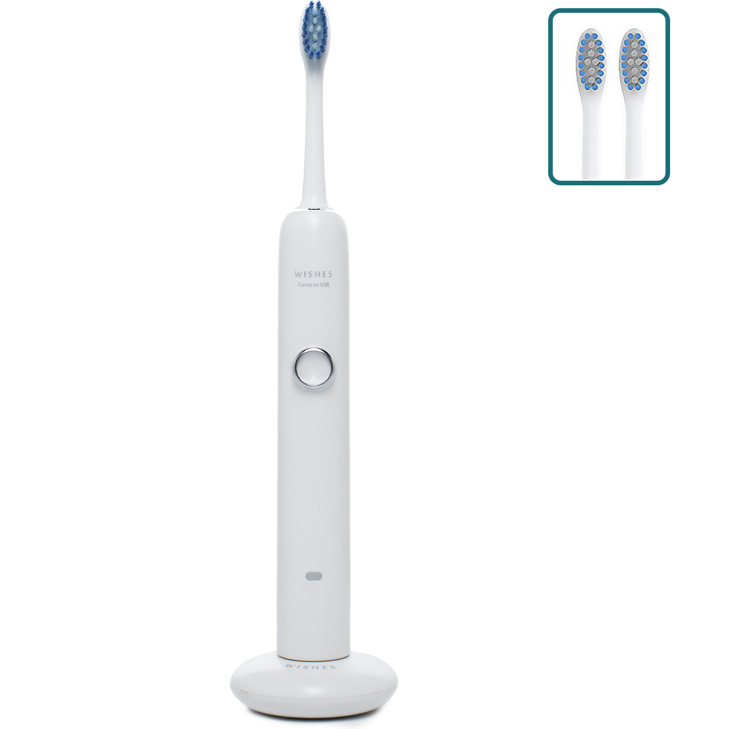 Cepillo de dientes eléctrico con batería recargable y cabezal. Carga inalámbrica inductiva.