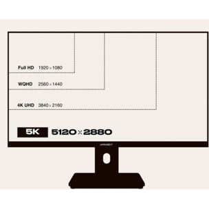 Ecran PC 5K JAPANNEXT JN-IPS275K-HSPC9 5K 27'' IPS 5K HDR10 DCI-P3 HDMI - DP - USB-C 90W - KVM