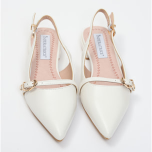 Ballerine sligback in simil pelle con dettaglio cinturino