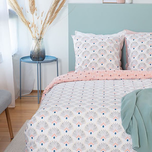 Parure housse de couette 3pcs 100% coton bio 57 fils mille