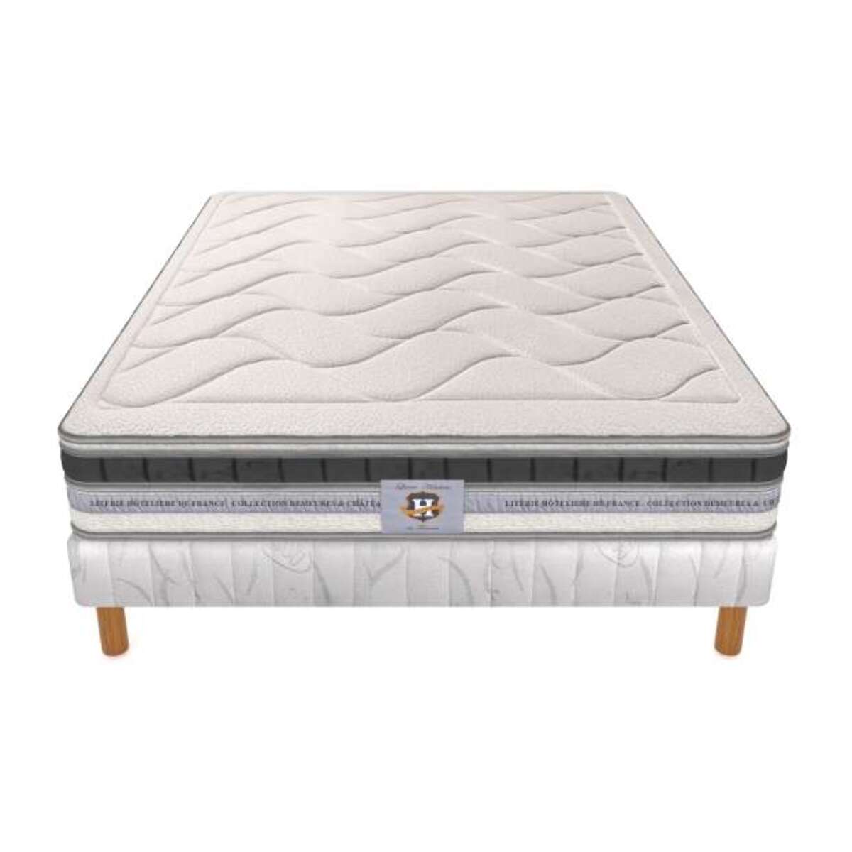ENSEMBLE Cheverny - Matelas 2 places + 1 Sommier