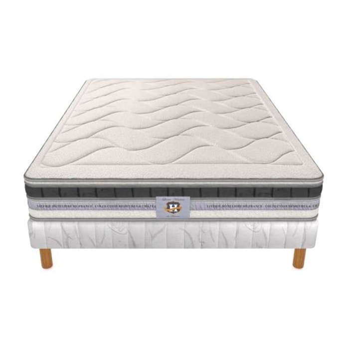 ENSEMBLE Cheverny - Matelas 2 places + 1 Sommier