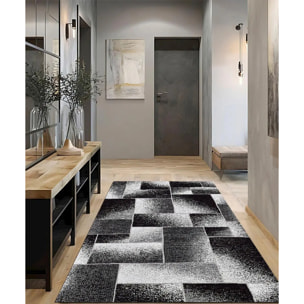 Tappeto Passatoia Corridoio Geometrico Nero
