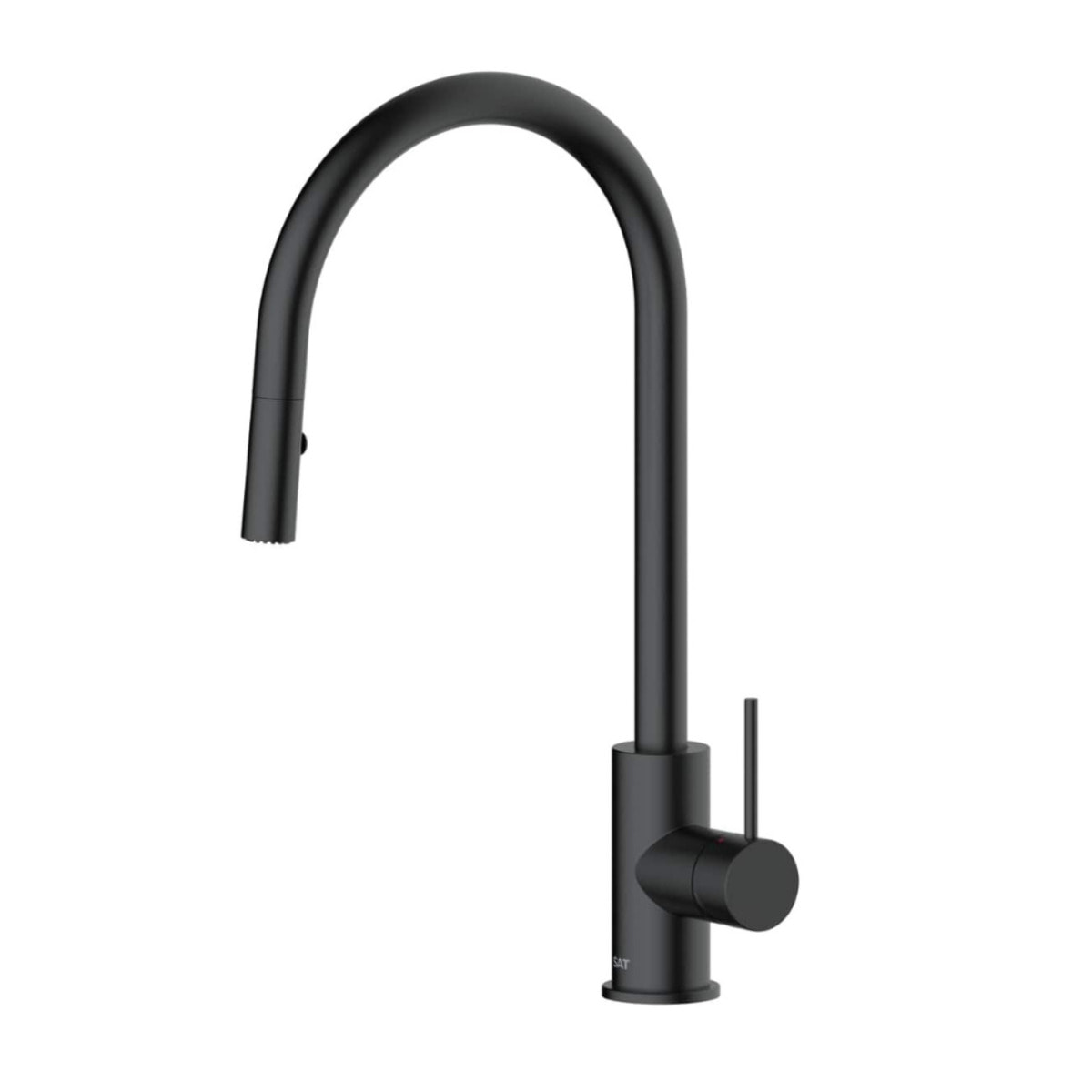 Aurum mitigeur évier à levier sur pied 44 cm avec douchette extractible 2 jets, noir mat (SATBAUR286C)