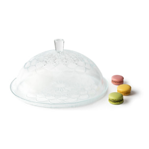 Plateau de service avec cloche Excelsa – Daisy, Verre, Transparent