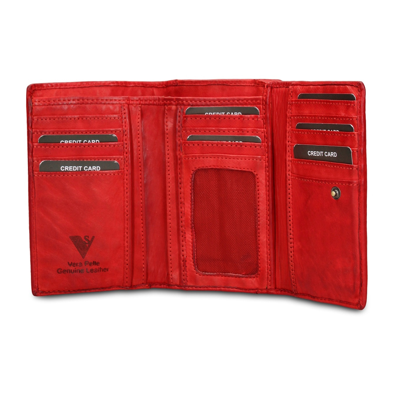 Portafoglio uomo in vera pelle - Modello Boreal - Casual - 14.0 x 9.0 x 4.5 cm