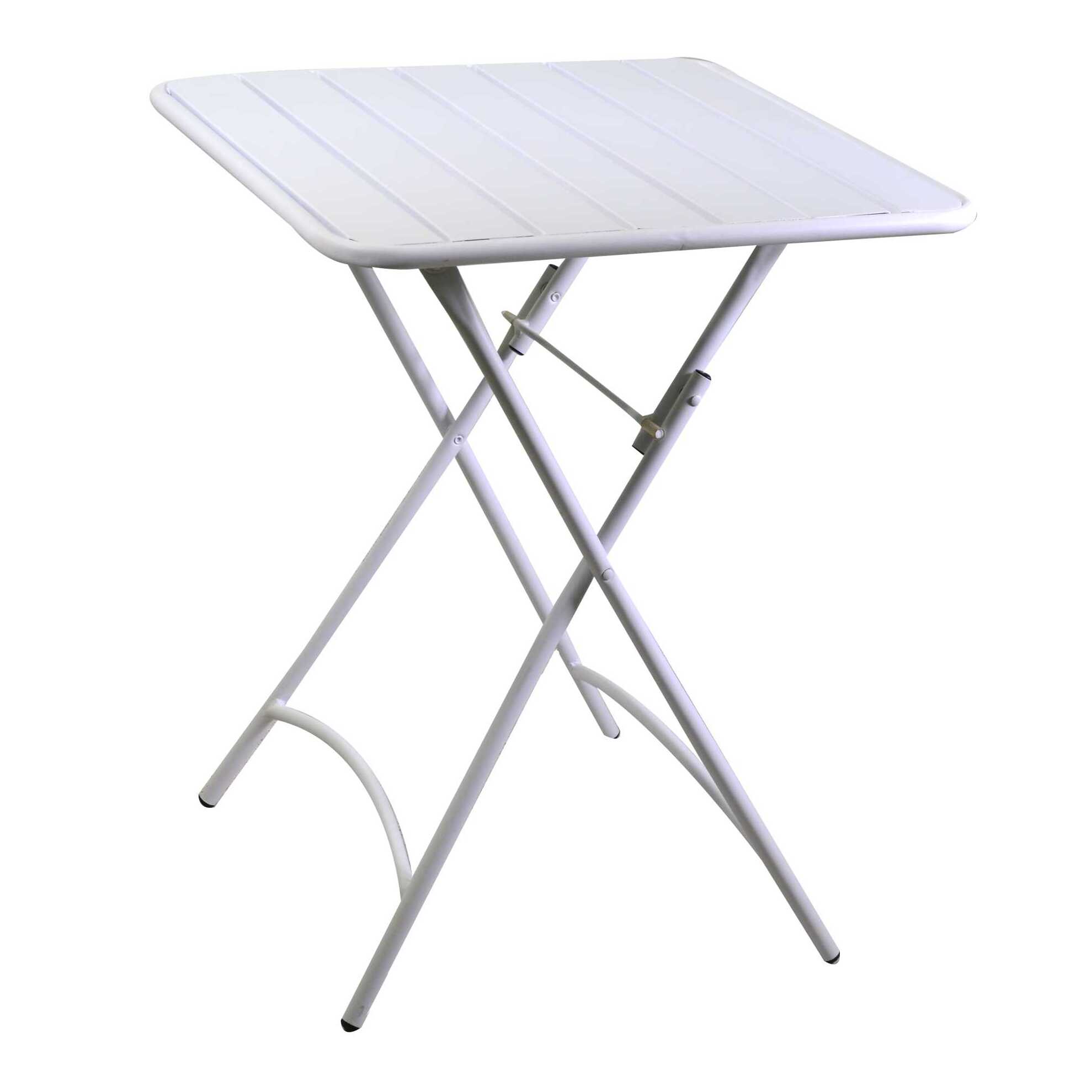 Tavolo Rovigo Vacchetti in metallo pieghevole bianco cm60x60h72