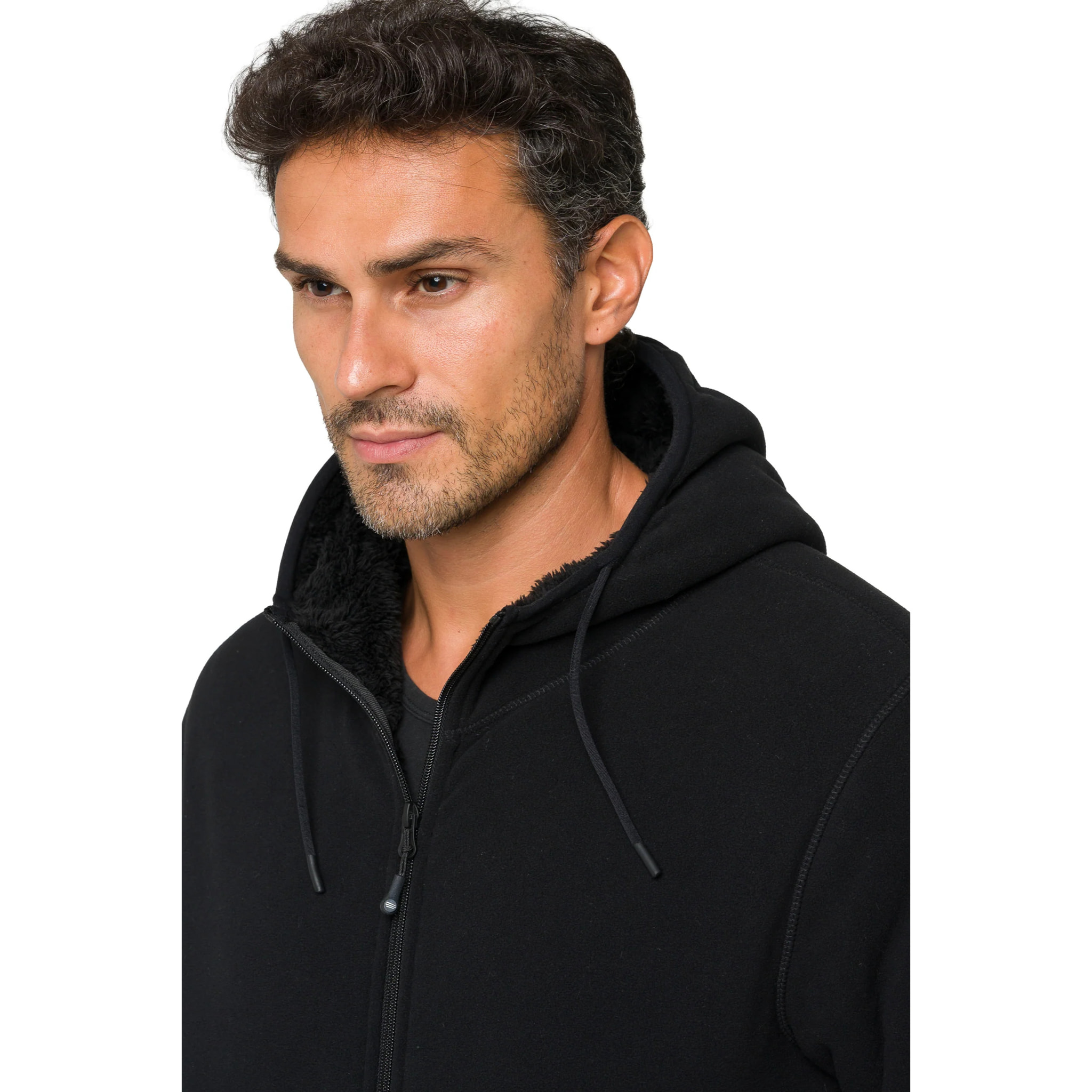 Giubbino BLIZZARD imbottito in felpa Nero
