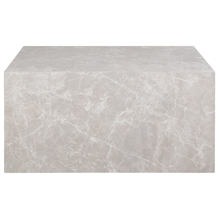 Pula - table basse - effet marbre - 80 cm - Beige