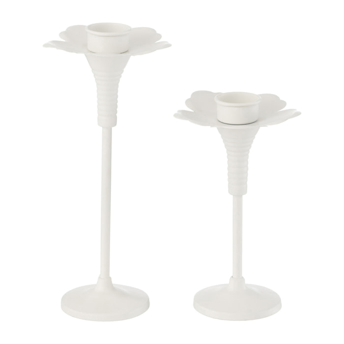 J-Line chandelier Oldies - métal - blanc - set de 2