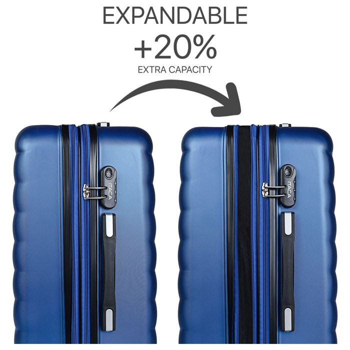 Juego De Maletas Rígidas Abs Itaca Simoa Azul