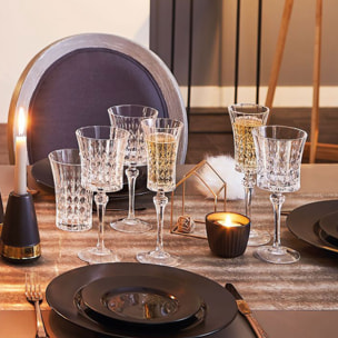 6 Copas de vino 19 cl Lady Diamond - Cristal d'Arques