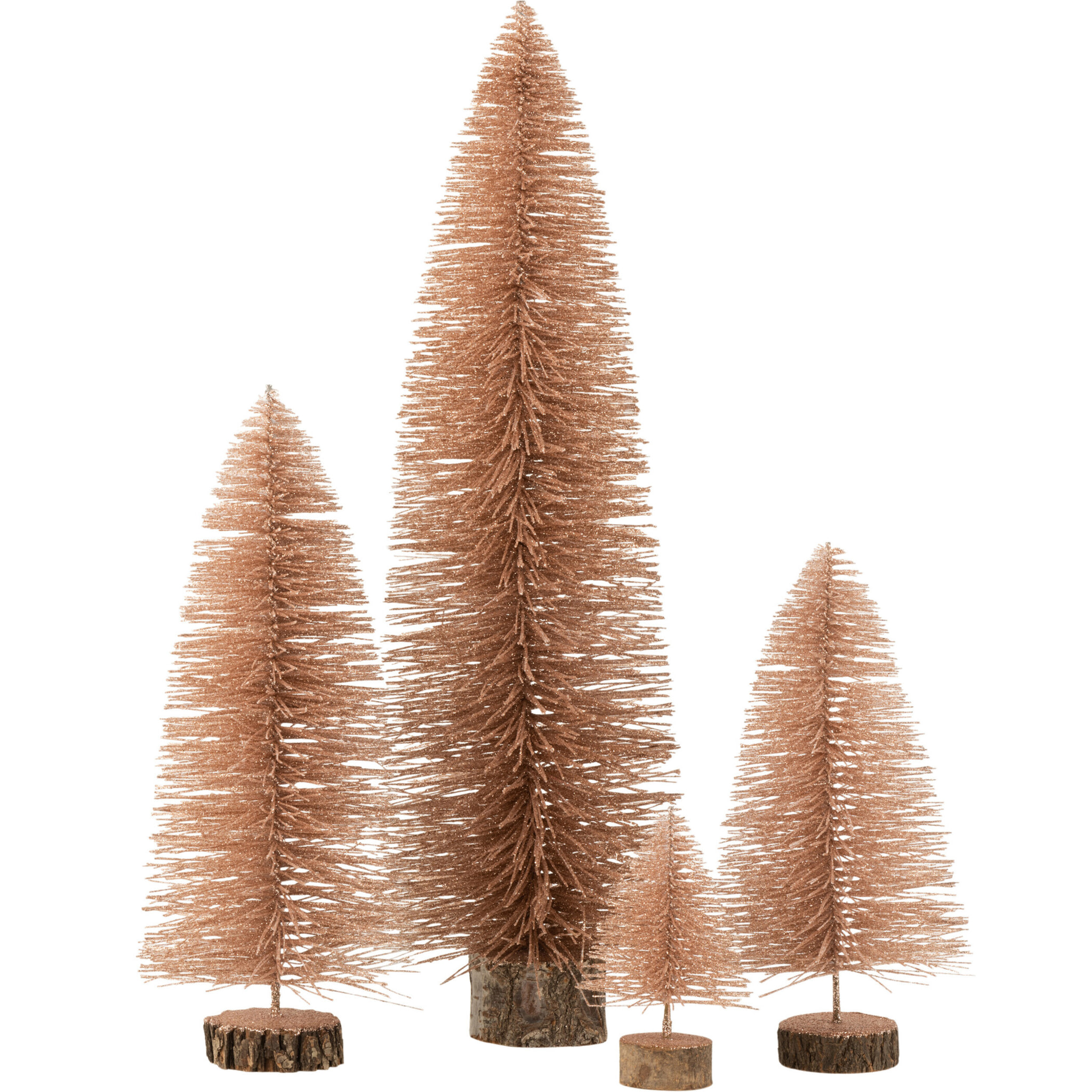 J-Line décoration Sapin De Noël - plastique - vieux rose - large