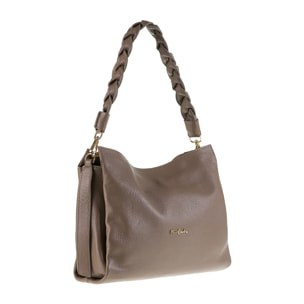 Borsa a spalla da donna Made in Italy - Modello Aurelia Elite - 100% pelle - 30.0 x 25.0 x 12.0 cm