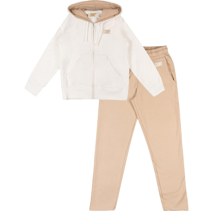 Chándal de invierno para niña "Relaxed" con capucha y cremallera