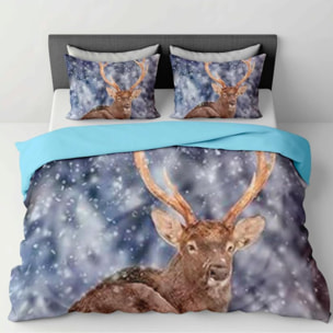 Parure Copripiumino in 100% Cotone con Federe Coordinate, Morbida e Traspirante, Certificata OEKO-TEX, Fantasie Moderne per Camera da Letto
