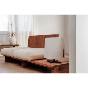 LUANG M Lampe table noire/beige