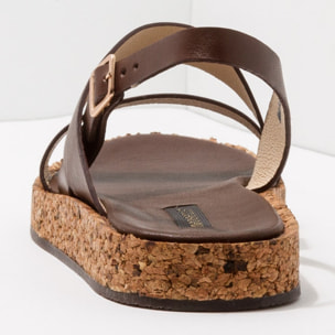 Sandalias S3212 RESTORED SKIN BROWN / TARDANA color Brown