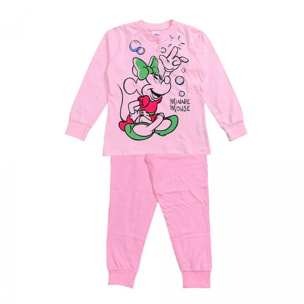 Pigiama Minnie Primaverile Maniche Lunghe Rosa Lei Disney Rosa