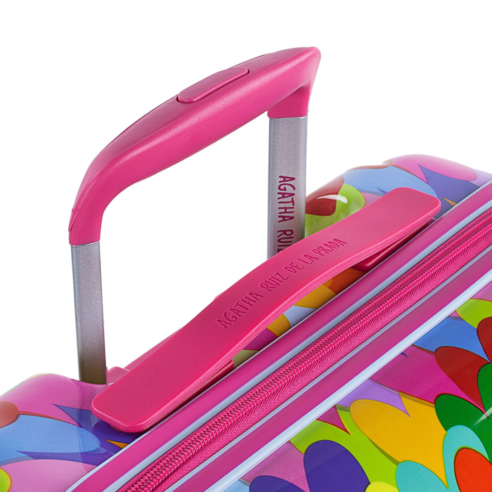 Maleta Cabina Agatha Ruiz De La Prada Corazones Fucsia