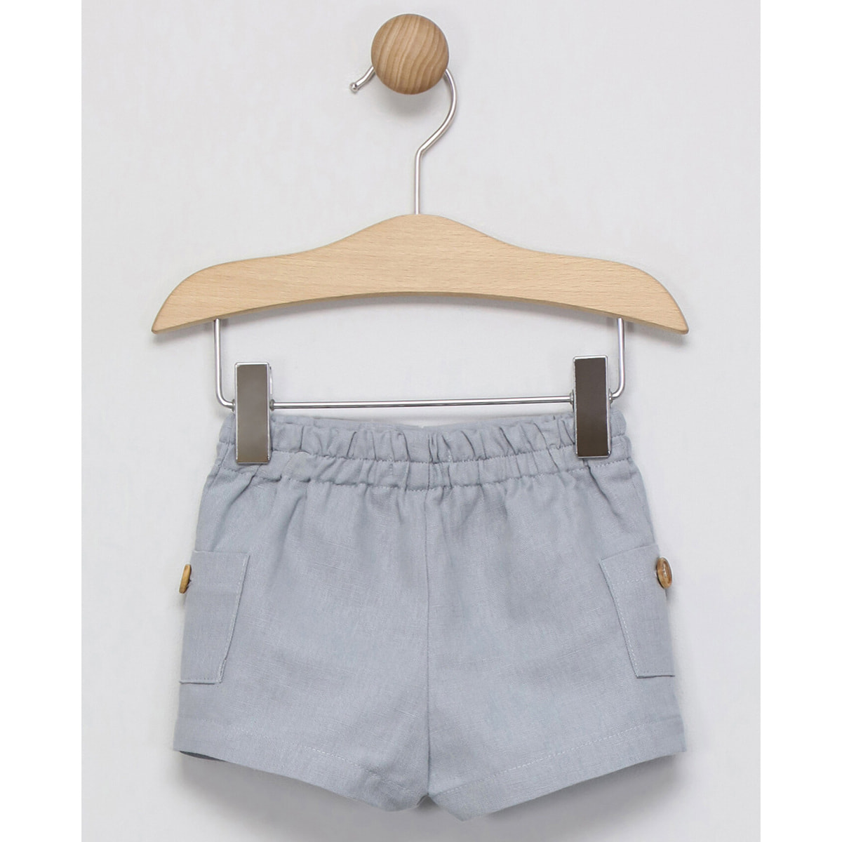 BERMUDA GRIS CON BOLSILLOS