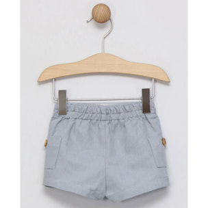 BERMUDA GRIS CON BOLSILLOS
