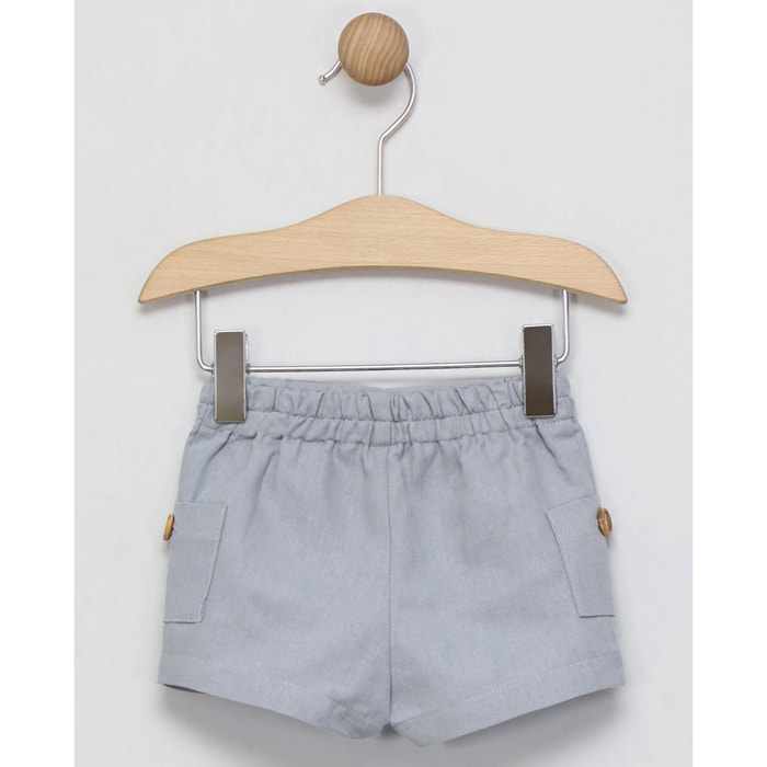 BERMUDA GRIS CON BOLSILLOS