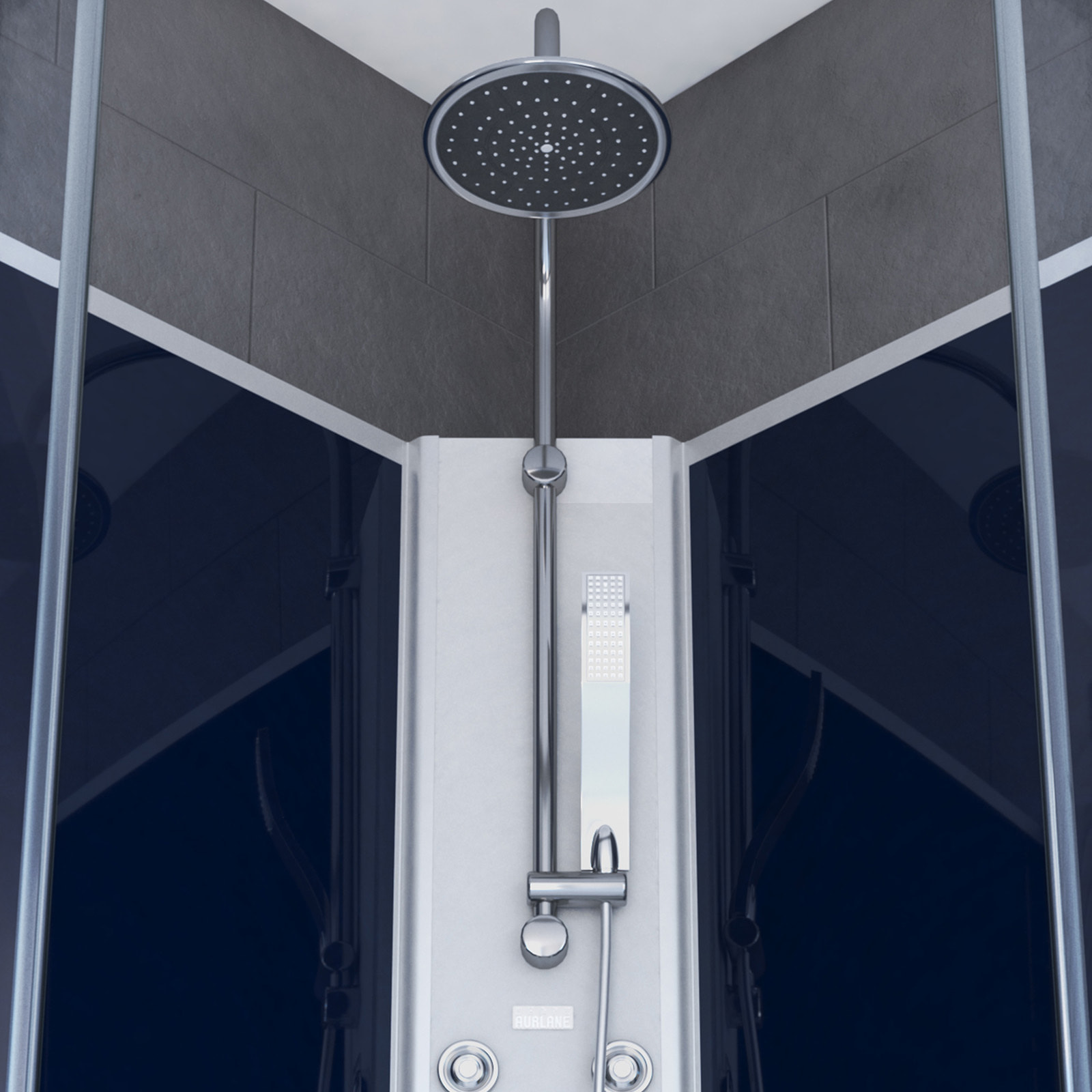 Cabine de douche 1/4 de cercle - 85x85x225cm - NIGHTY