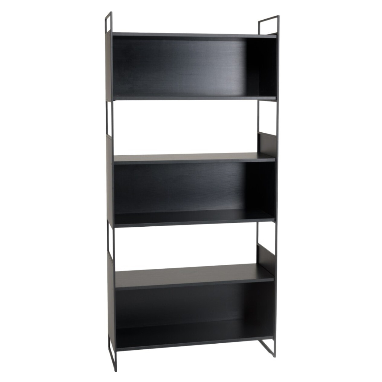 DALY - Étagère 5 niches 5 niveaux noire piètement métal