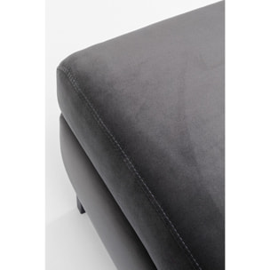 Pouf Gianni velours gris Kare Design