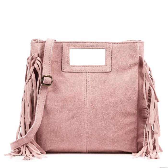 Aldeno borsa a tracolla donna, pelle autentica Nabuk.