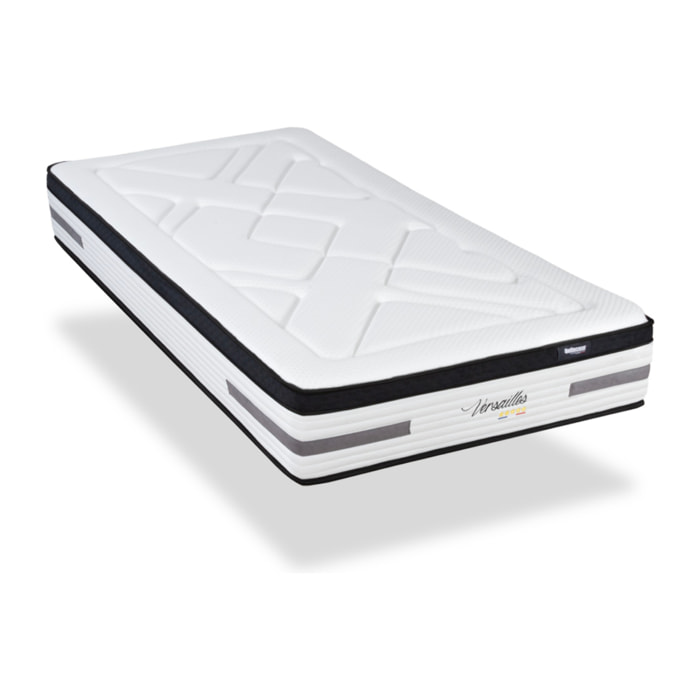 Matelas Hybride Bellevue, Soutien Ferme, 24 cm, Ressorts Ensachés & Mémoire de Forme