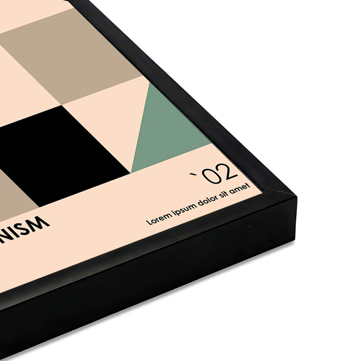 Affiche encadrée géométrique postmodernisme Affiche + cadre en métal - Noir