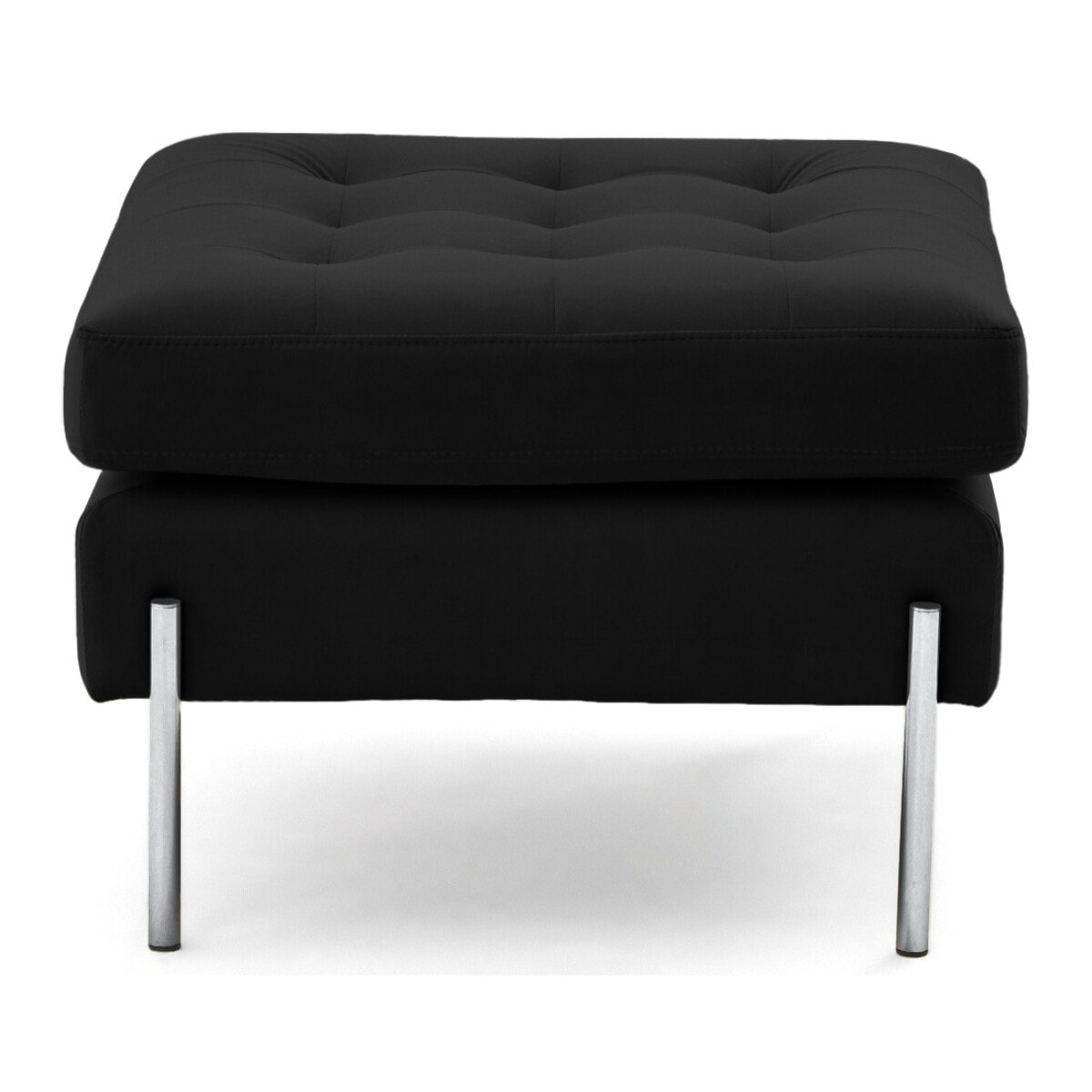 Isaure - pouf en velours - Noir