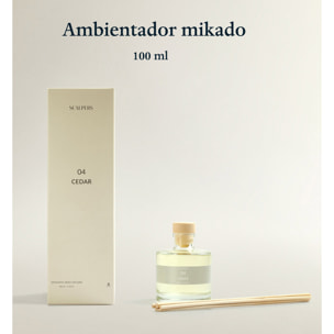 Set de 3 difusores mikado de 100ml aromas a vainilla de madagascar-cedro-light green scalpers