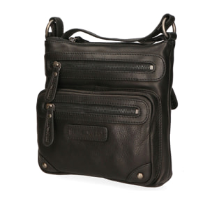 Borsa a tracolla da uomo In Vera pelle Made in Italy 22x23x5 cm