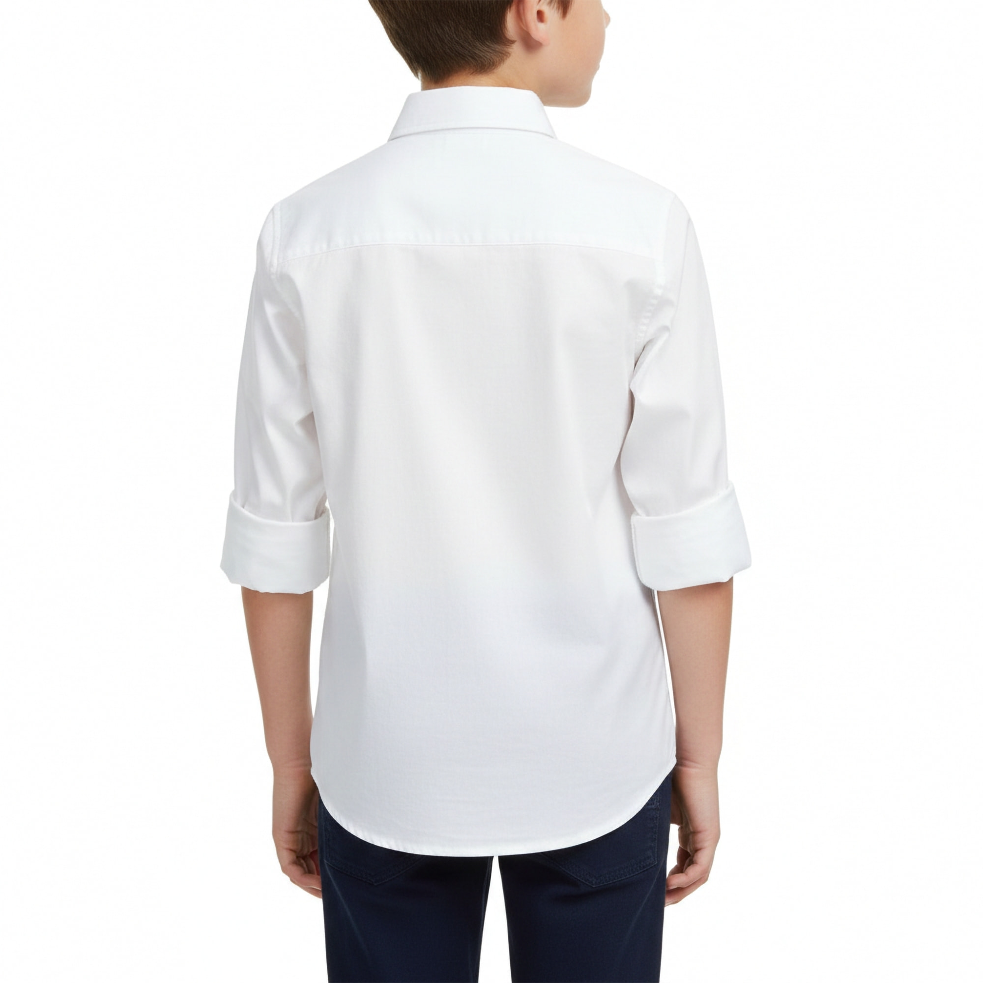 Camicia popeline button down ricamo letterine