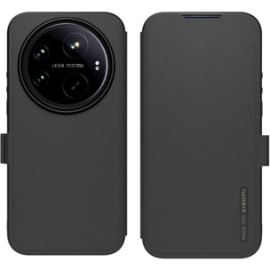 Etui avec cordon MADE FOR XIAOMI premium noir + dragonne Xiaomi 17 Ultra
