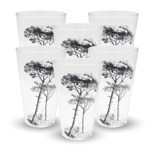 Lot de 6 verres, VILLA LES PINS