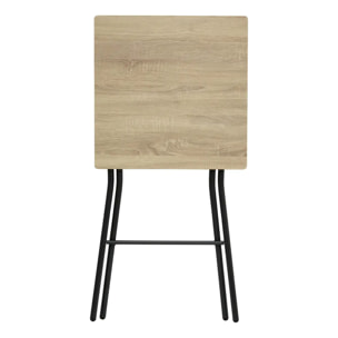 Table de bar pliante 2 places effet bois